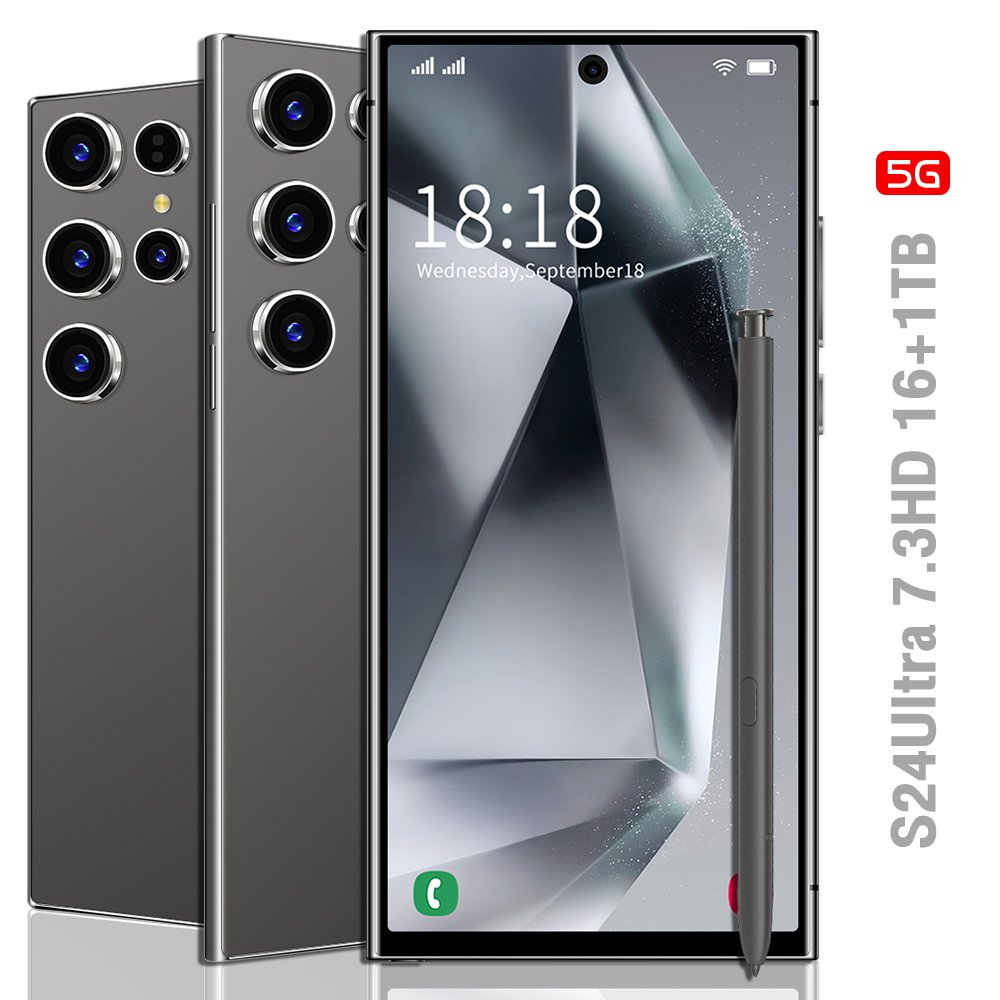 Hot Selling s24 ultra Smart phone 16+1TB 4G dual SIM Dual Standby smartphone Facial recognition HD screen mobile phone